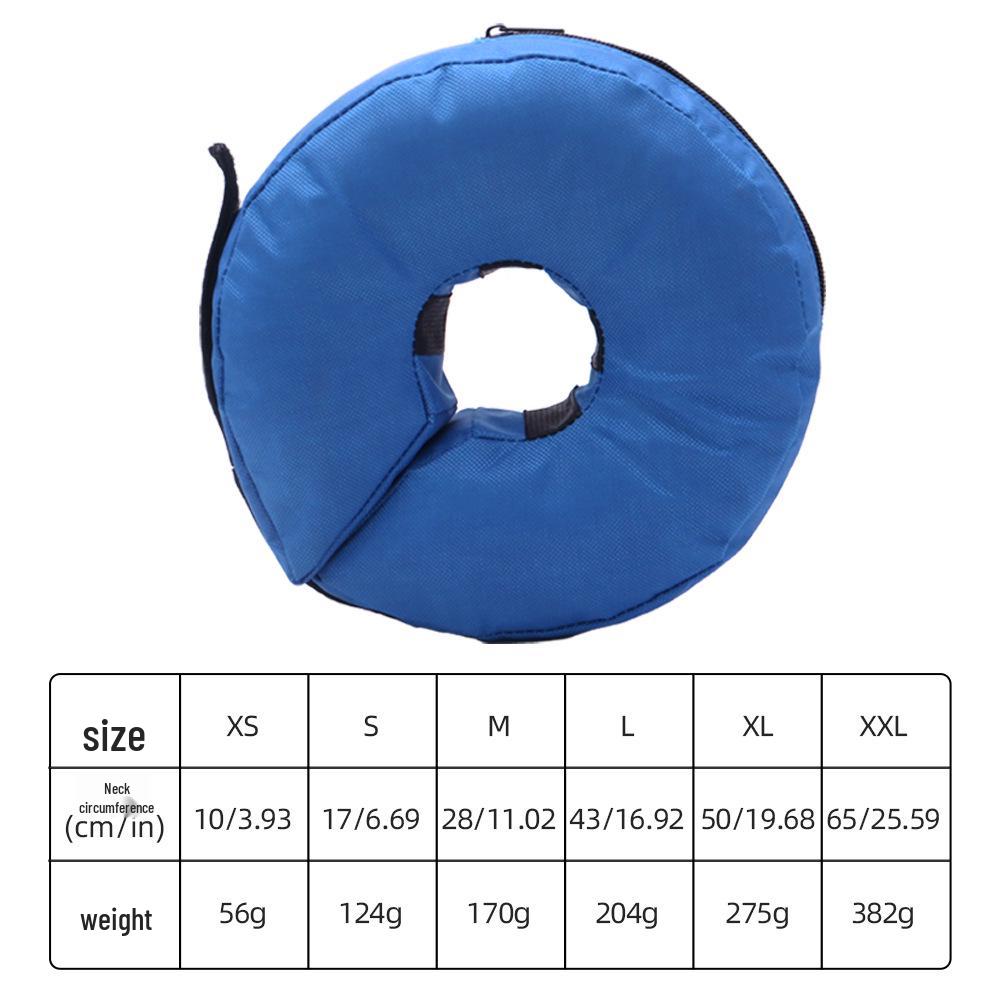 

Adjustable Soft Inflatable Pet Elizabeth Collar - Post-Surgery Anti-Lick Comfortable Dog & Cat Neck Headgear S