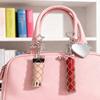 1pc Key Chain Charm Bag Accessories Net Pocket Interchangeable Stainless Steel Lip Balm Bag Keychain Lipstick Bag