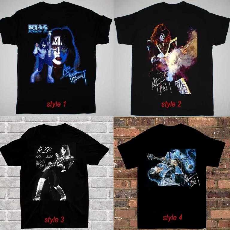 RIP Ace Frehley Heavy Cotton Black All Size Men Women Classic Shirt Unisex T-Shirt XXL