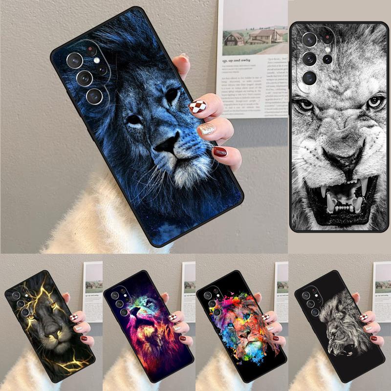 King Lion Roaring Silicone Phone Case For Samsung Galaxy note 10 pro S26 S25 S24 S23 S22 S21 Plus S25Ultra Capa Cover