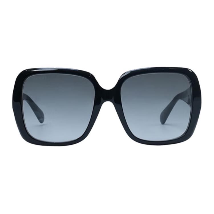 Gucci Avant-Garde Irregular Shape Double G Logo Sunglasses Women sunglasses Black GG1629SA