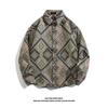Men's Cuban Vintage Retro Long Sleeve Shirt Japanese Ethnic Style Autumn Winter Casual Button Down