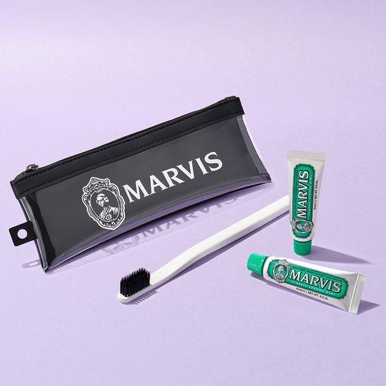 Marvis Travel Set (Classic Mint 10ml X 2 + Toothbrush + Plastic Pouch)