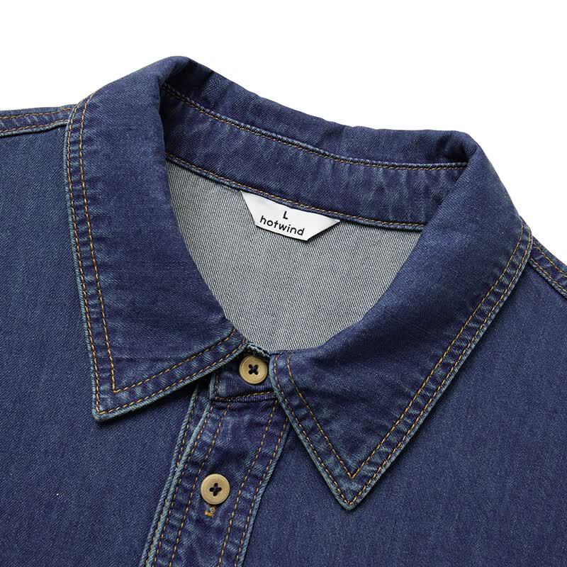 Men's Denim Long-Sleeve Shirt