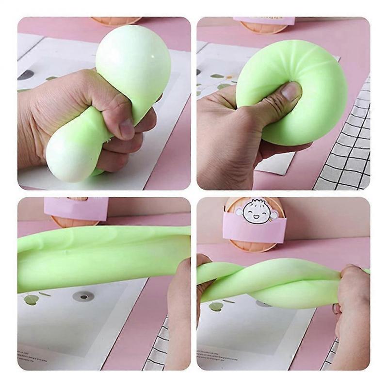 4 PCS Colorful Dumpling Stress Balls Fidget Sensory Toy,Squeeze Dough Ball Stress Relief Hand Toy