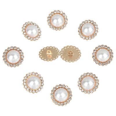 10Pcs Clothing Accessories Sewing Button Needlework Shiny Rhinestone Sewing Accessories Shirt Buttons Pearl Clothing Buttons