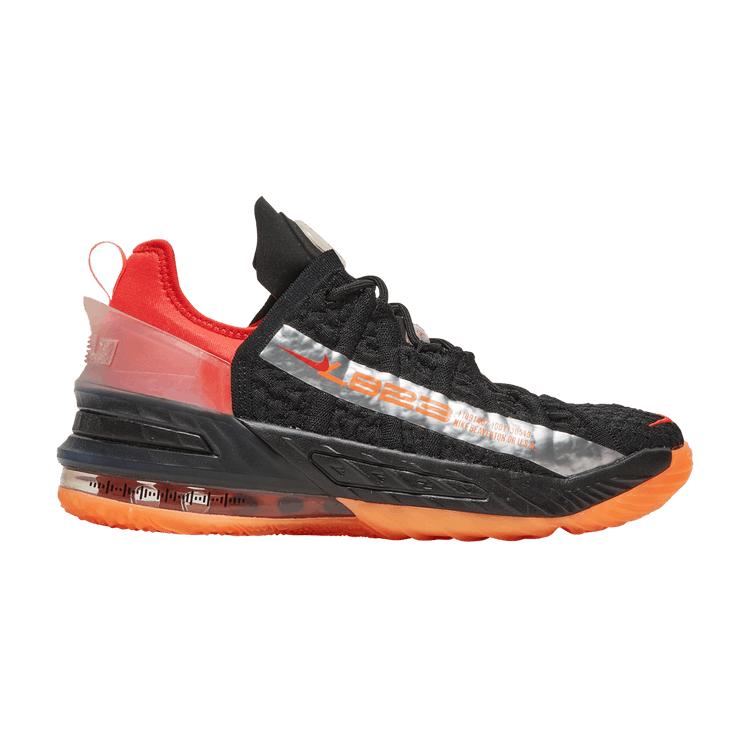 Nike LeBron 18 GS Black Crimson Volt 38.5