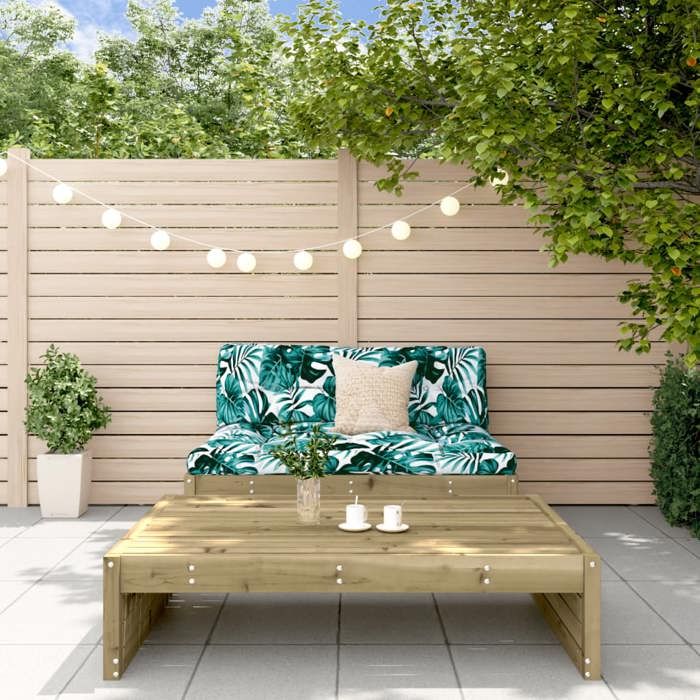 VidaXL Garden Lounge Set with 2 Pcs Cushions, Sofa with Backrest, Furniture Set with Coffee Table Patio Terrace, 3186136