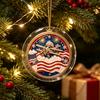 Decorative Mantel Fence Accents 250th Anniversary Acrylic Hanging Ornament, Double Side Printed Festive Holiday Decor Christmas Door Window