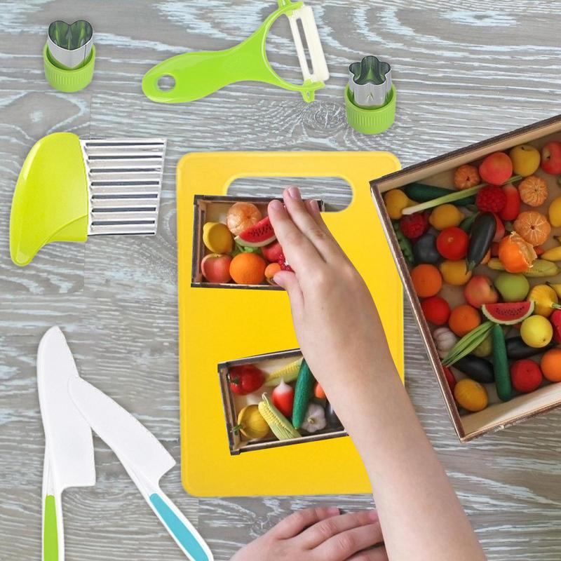 Toddler Kitchen Set Montessori Kitchen Tools for Kids Cooking Set Toddler Kitchen Accessories Real-Toddler Safe Knives Set