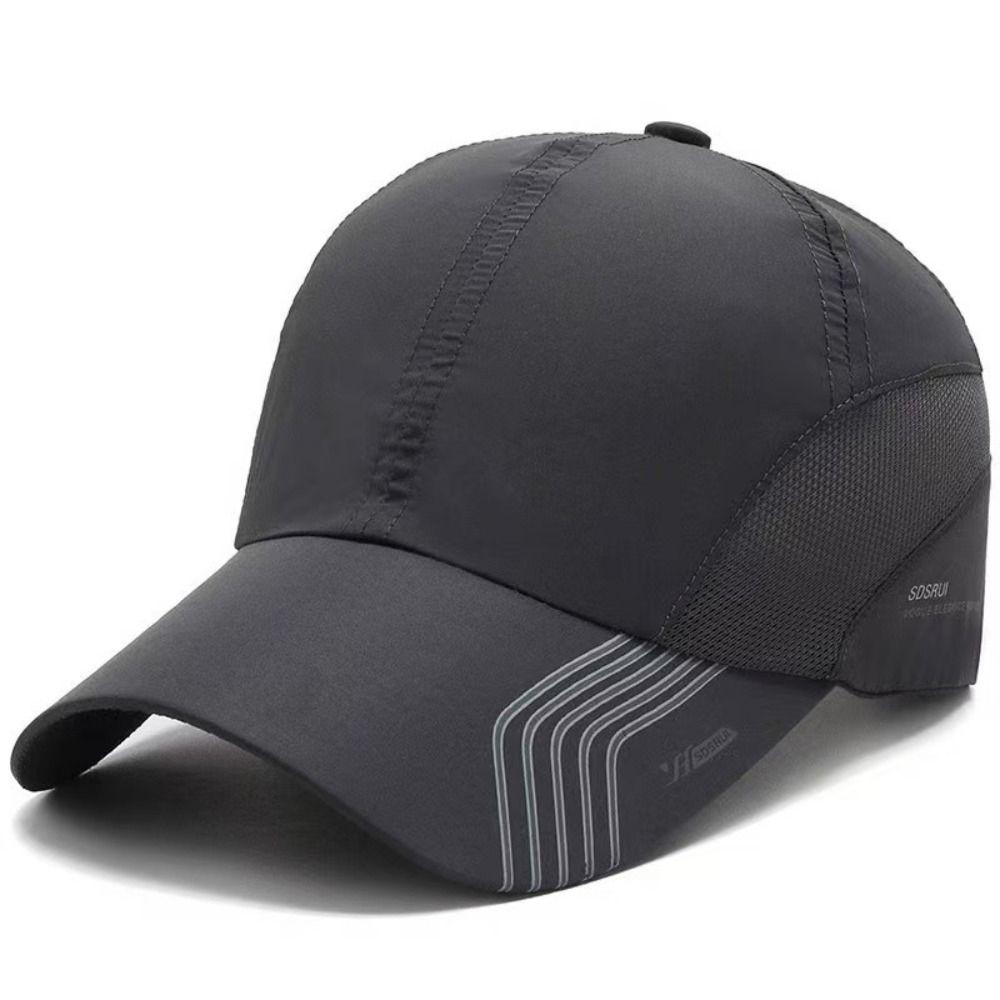 Fashion Adjustable Baseball Cap Long Brimmed Solid Color Fishing Hats Quick-drying Dad Hat Spring Summer