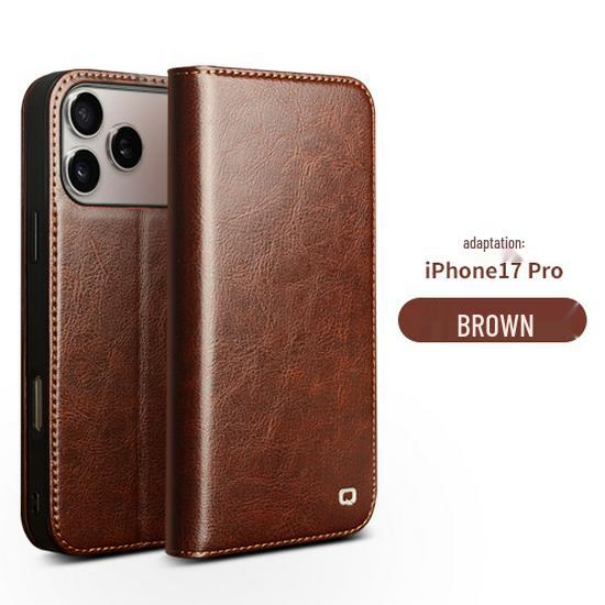 Chali iPhone 17 Pro Max Leather Flip Cover with Stand & Card Slots - Full Coverage Protective Case