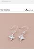 S925 Sterling Silver Diamond Star Dangle Earrings for Women - Japanese & Korean Design, Luxurious & Shiny Five-Pointed Star Accessories.