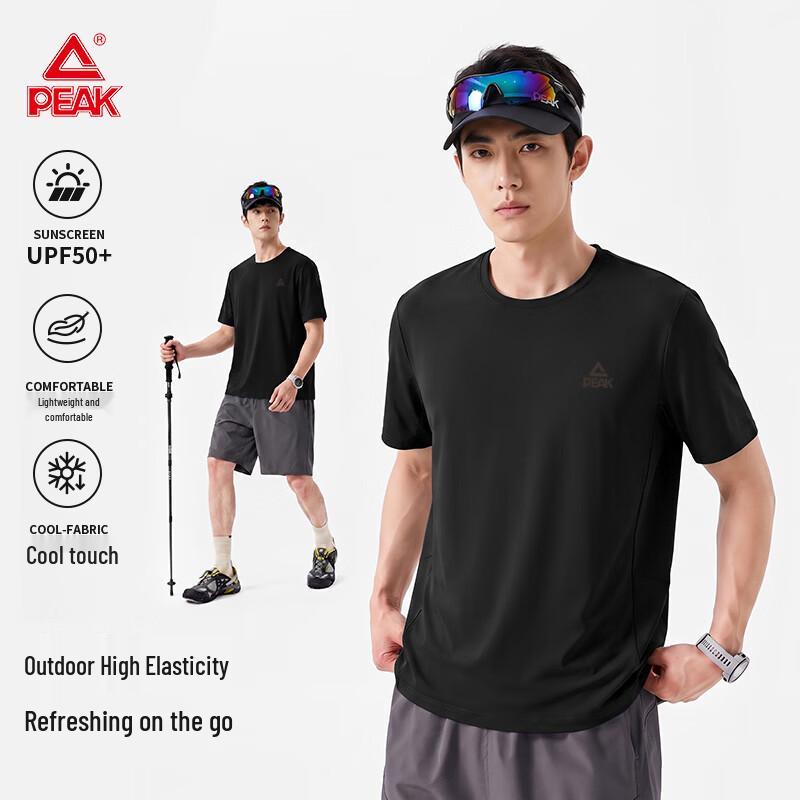 PEAK Men s 2026 Summer Lightweight Running Short Sleeve T-Shirt XL
