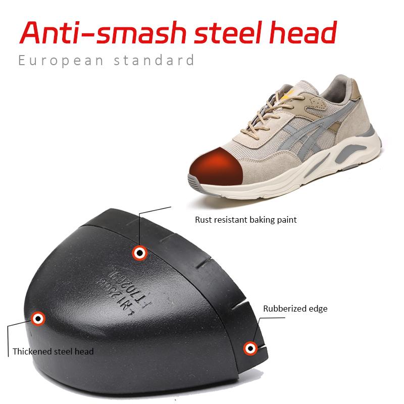 Safety Protective Shoes Steel Toe Safety Shoes Men Women Safety Work Shoes Mesh Breathable Shoes Men Anti-puncture Safety Boots