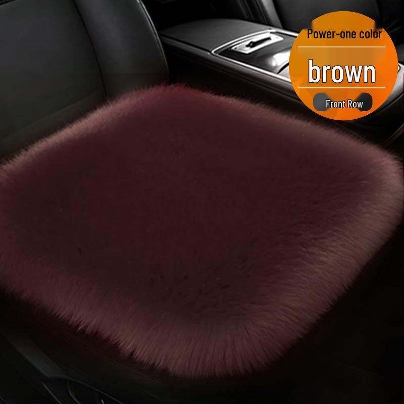 Plush Winter Car Seat Cushion - Furry Single Piece for Rear Seat Comfort