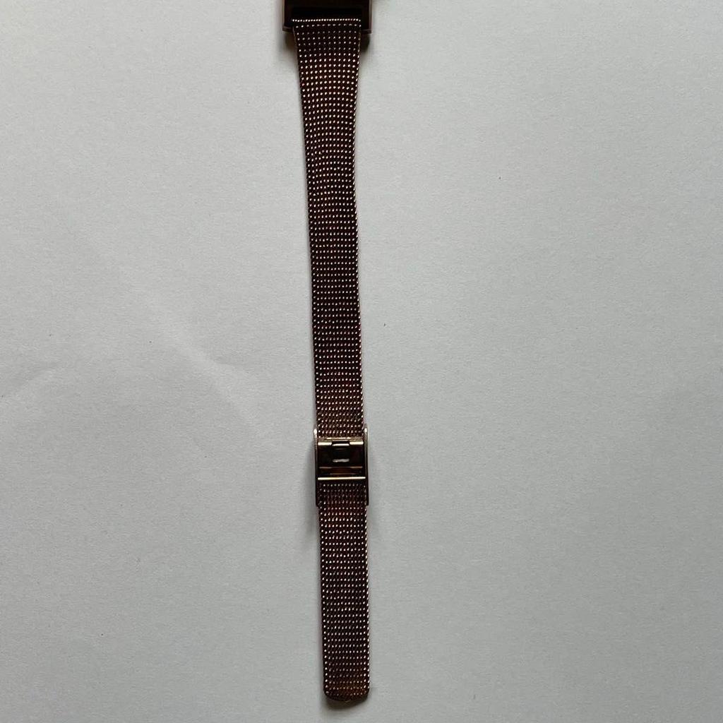 Used MARGARET HOWELL idea Margaret Howell Watch Square Pink Gold Mesh Belt