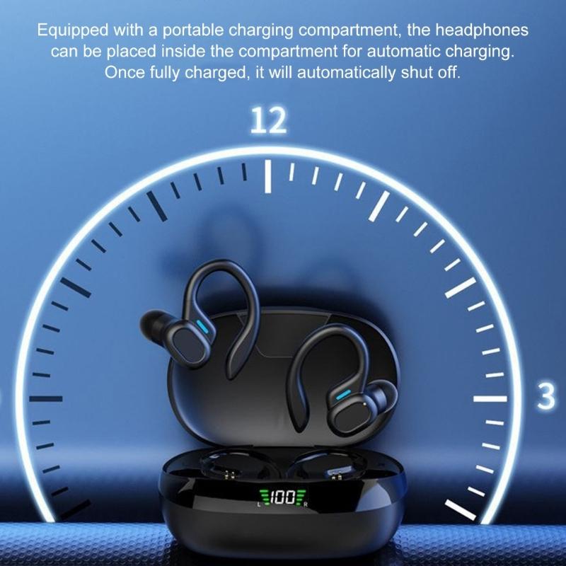 Wireless Earbuds, Sports Bluetooths Headphones, 40Hrs Playtimes Ear Buds with LED Power Display, Noise Cceling Headsets, Earphones for Workout/Running