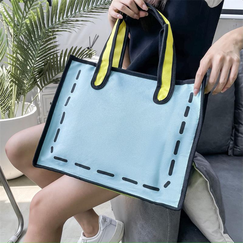 Large Capacity Canvas Tote With Zipper Closure For Daily Shopping And Travel