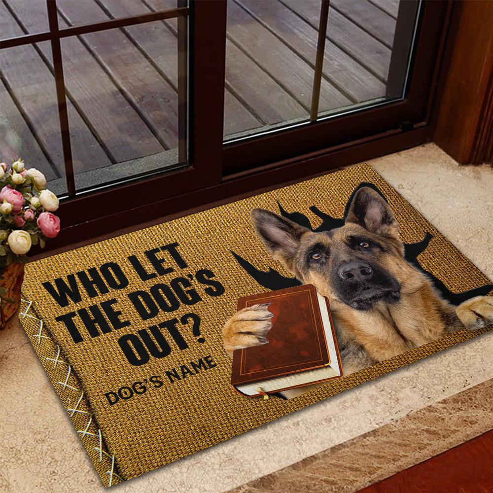 photo Custom mat anti-slip personalized printed picture Flannel Floor d dog doormats for Bath Door Living Room