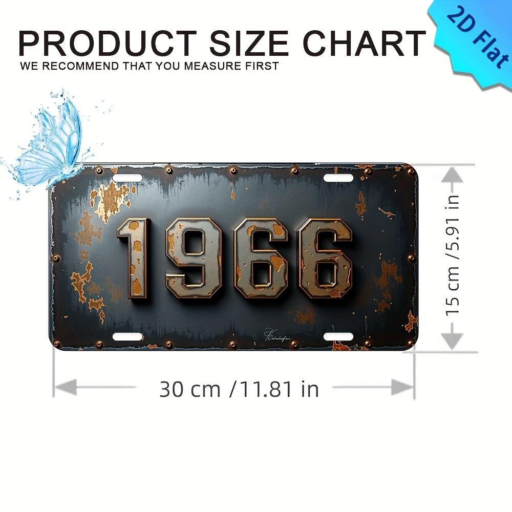 

HD Tin Sign Vintage Retro Year License Plate Metal Wall Art Rustic s Decor for Bar Man Cave Garage Classic Number Tin 15x30cm(5.9x7.8inch)