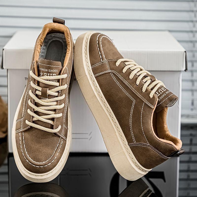 Men's shoes spring Korean version versatile casual shoes board shoes youth 2025 new niche design trendy shoes non-slip thick sole