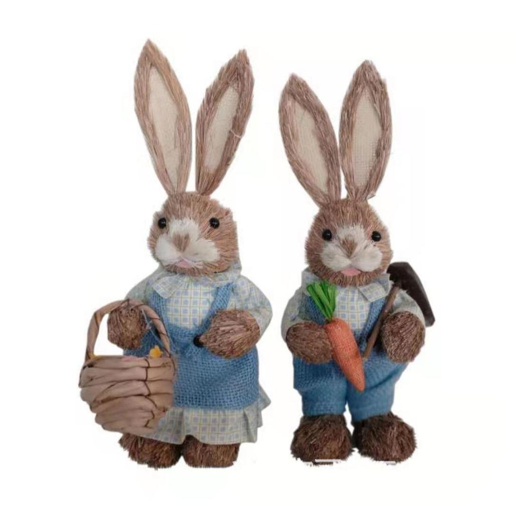 Easter Bunny Cattail Rabbit Ornaments - Home, Mall, and Garden Decor