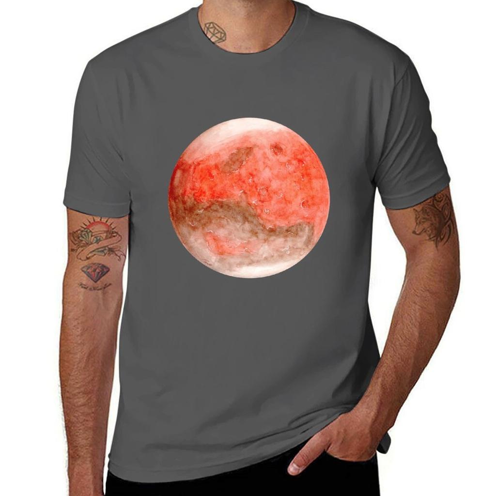 Mars Planet Series 2018 Tshirt Simple Solid Color Crew Neck Tee