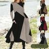 Abiti casual a maniche lunghe con scollo a V e maniche lunghe da donna, autunno inverno