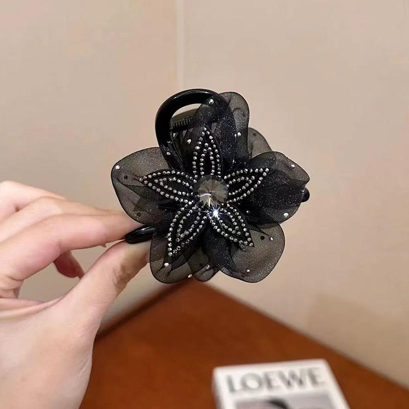 Elegantní síťované sponky do vlasů s pěti lístky pro ženy dívky sponka žralok na culík pokrývka hlavy doplňky