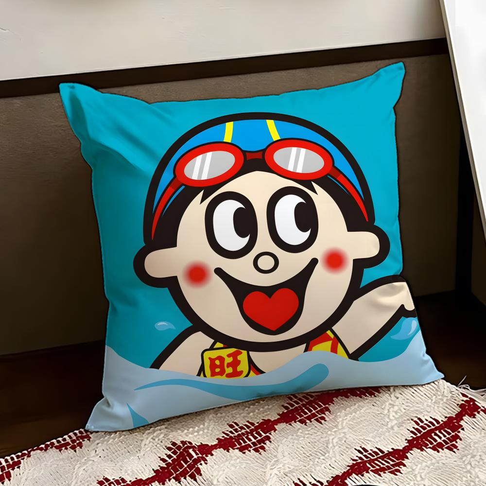 cartoon WWangzai Cushion Cover Reversible Soft Durable Pillow Cover Home  Car MultiScene Use for Daily Comfort