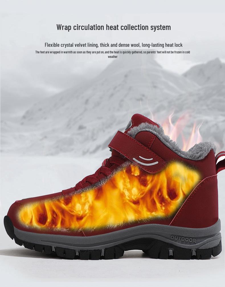 Women's High-Top Non-Slip Winter Walking Boots for Travel and Hiking