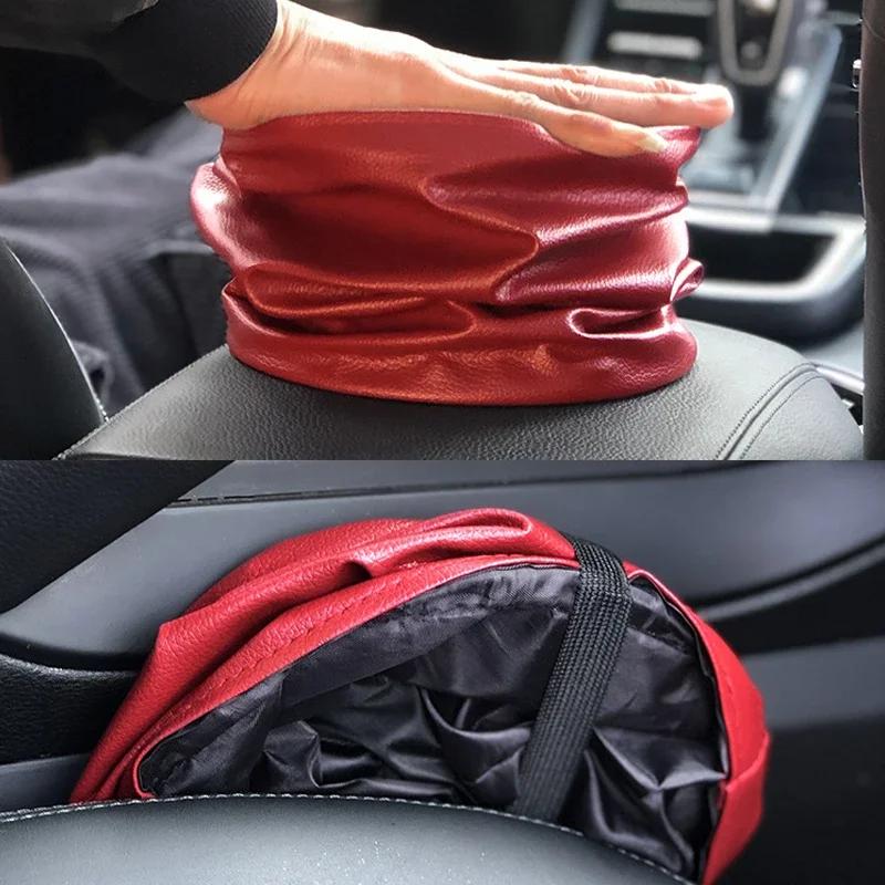 Foldable Car Trash Can Interior Rubbish Container Waste Organizer Holder Car Storage Busket Waterproof Garbage Car Garbage Bin
