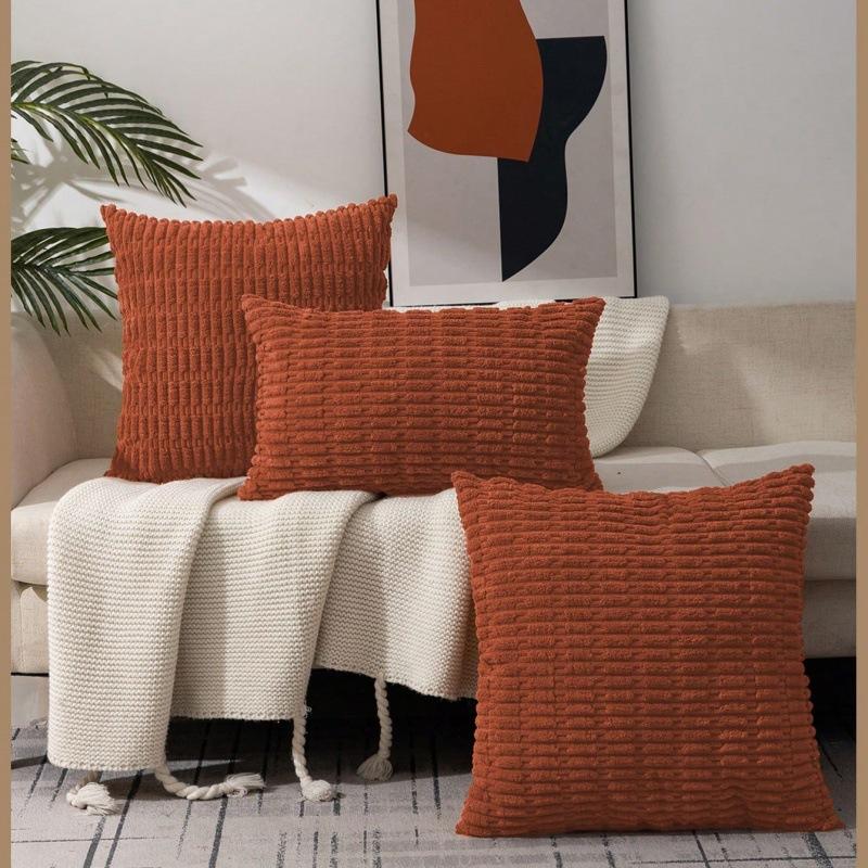 

Вельветовая наволочка без наполнителя, домашняя подушка, прикроватная наволочка, удобная диванная наволочка с текстурой кукурузных зерен 45 * 45cm [excluding core]