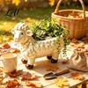 Childlike Gift for Plant Lovers Curly Sheep Planter Pot Resin Cute Lamb Flower Decorative Small Green Vessel Animal Pot Succulents Cacti Indoor
