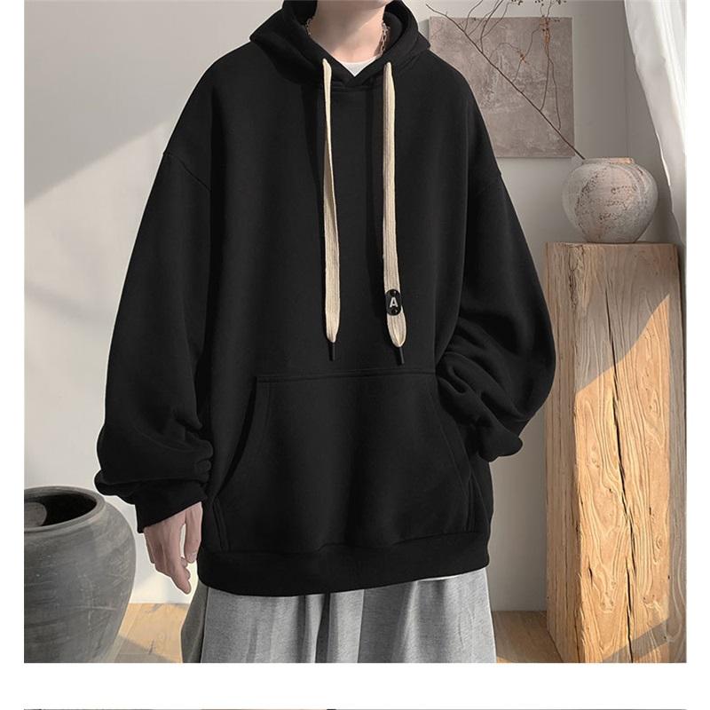 Big Drawstring Hooded Sweatshirt Autumn Loose Casual Versatile Top Trendy Brand Ins Hong Kong Style Pullover