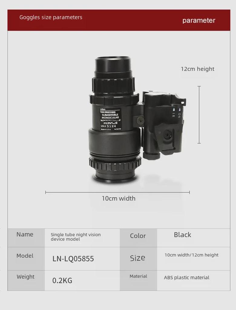 PVS18 Helmet Night Vision Monocular Prop TB388 (Non-Functional) by FMA Outdoor Products