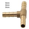 3 Way Tubing Fitting Barbed Hose Connector Brass Tee Splitter
