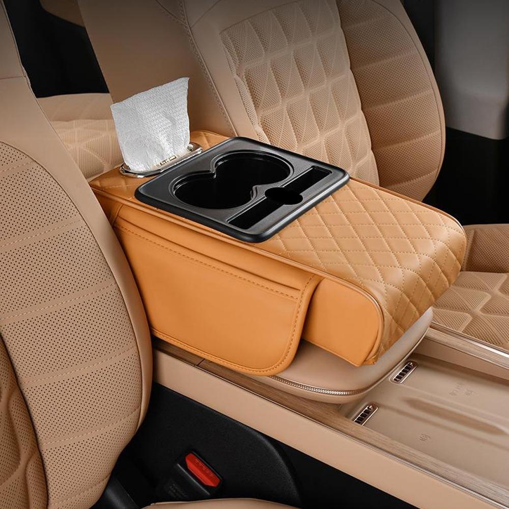 Multifunctional Center Console Armrest Cushion Portable Storage Box Car Armrest Pillow  Universal