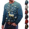 Men's Christmas Print Sweater Holiday Graphic Pullover for Winter Party Casual Wear
