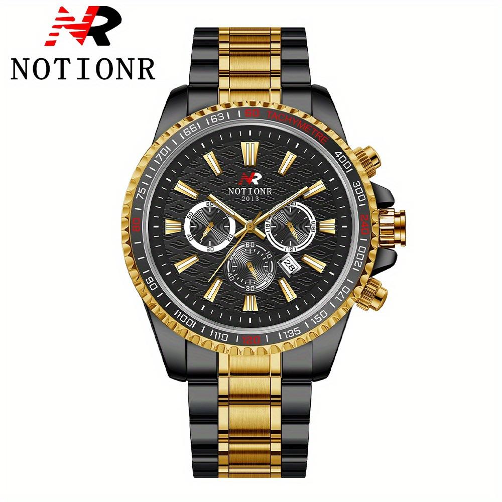 Notionr Classic Business Quartz Men S Watch Men S Watch Casual Date Display Men S Watch золотой