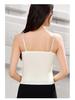 Pearl Strap Camis Women Solid Color U Neck Crop Tops Fashion Padded Tube Top Female Sleeveless Camisole