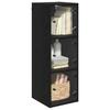 Wall Cabinet Black Oak Effect 35 x 37 x 102 cm Particleboard