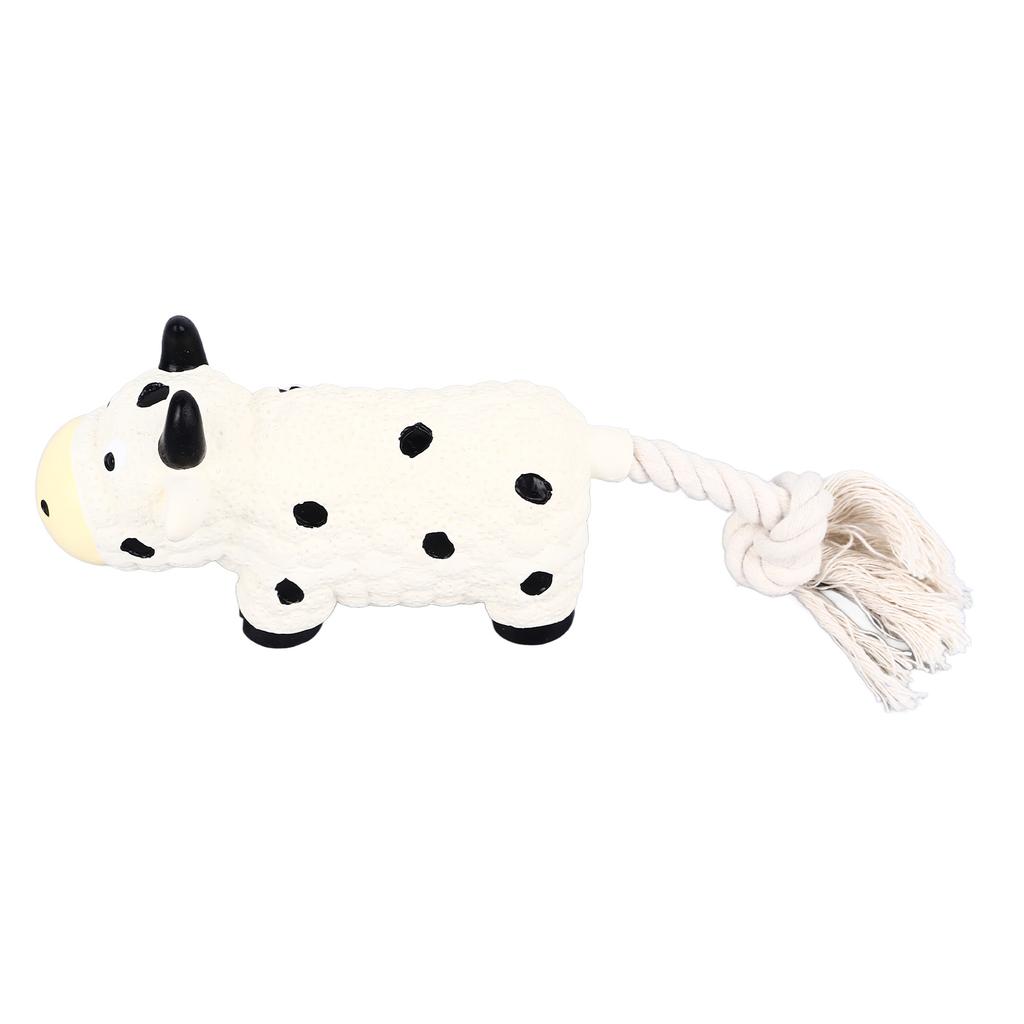 Latex Dog Toy Squeaky Soft Interactive Unique Shape Puppy Chewing Toy for Indoor Small Medium Dogs Cow