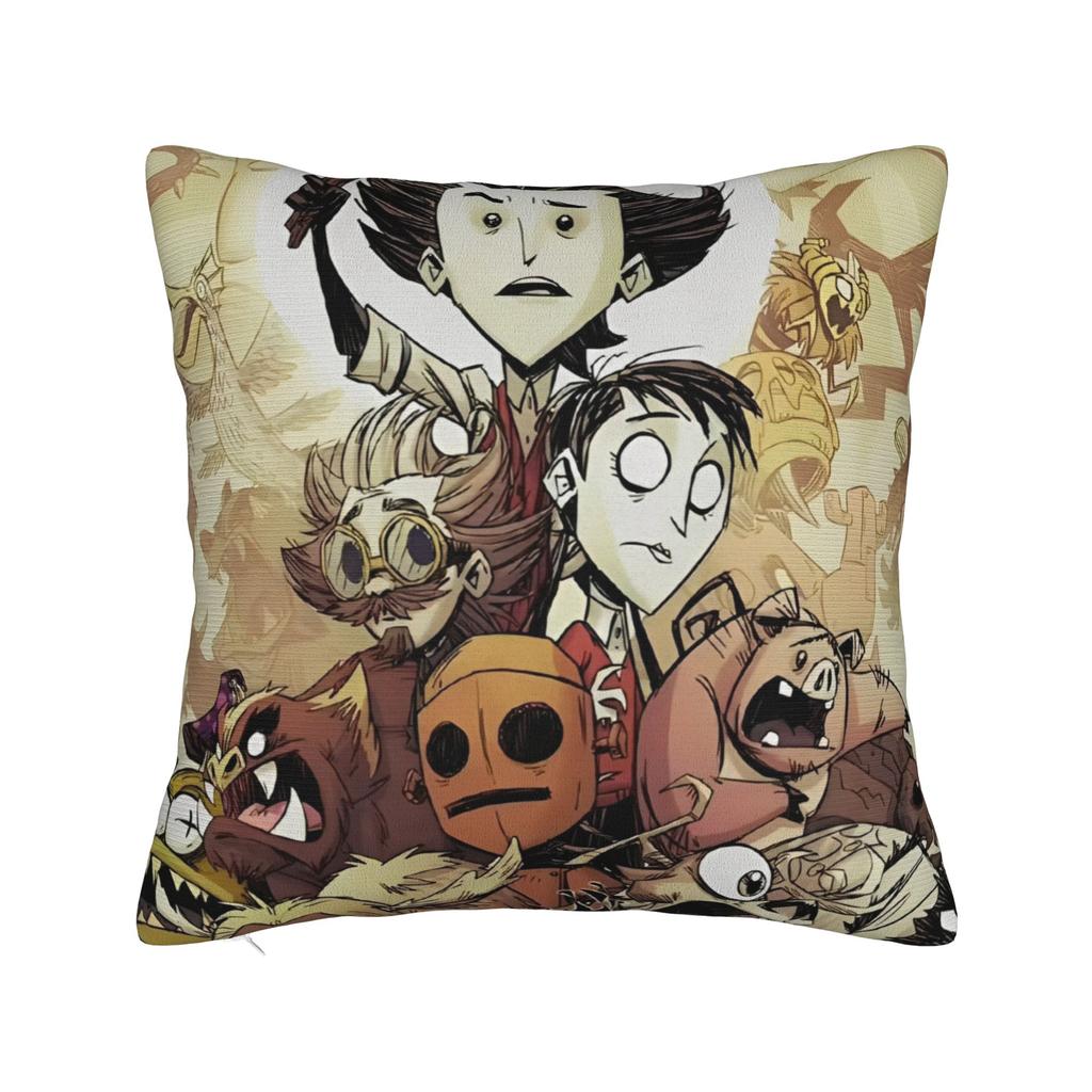 Don't Starve Characters Pillowcase Print Polyester Cushion Cover Decorative Survival Game Throw Pillow Case Cover Seat Zippered