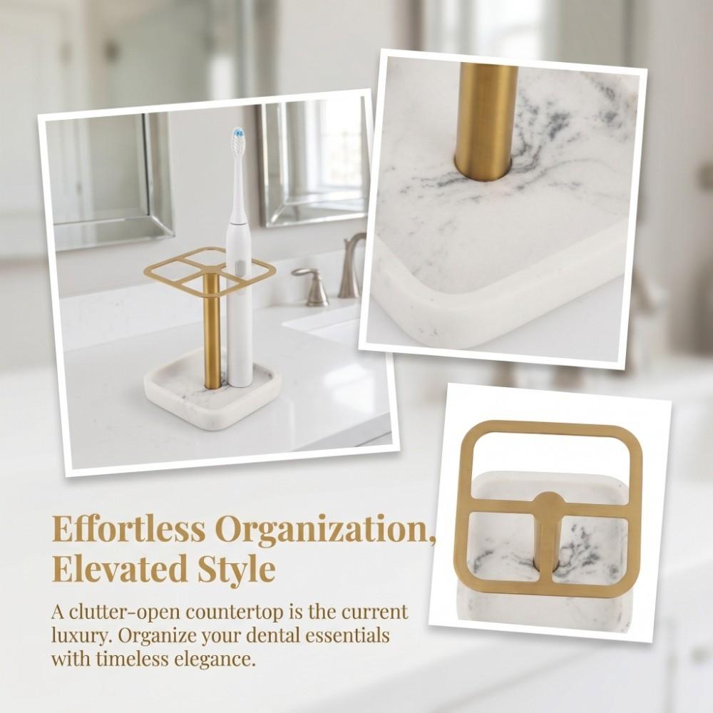 Silber Gold Zahnbürstenhalter Edelstahl Zahnbürsten Organizer Zahnpasta Halter Platzsparend