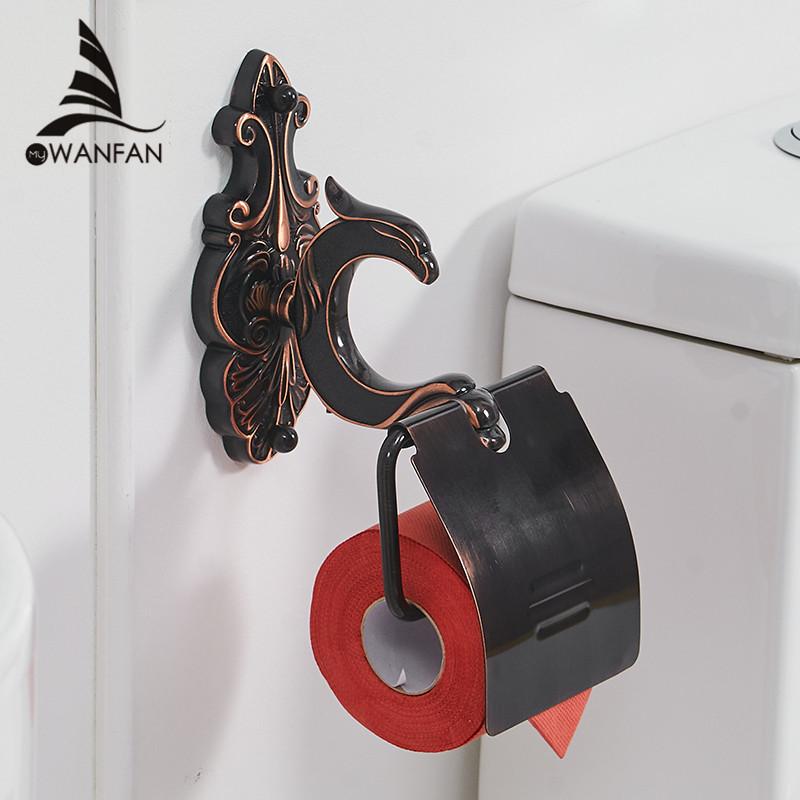 Bath Hardware Sets Black Brushed Bath Cup&Tumbler Holders Europe Toilet Brush Holder Towel Bar Paper Holders Cloth Hook WF-88800