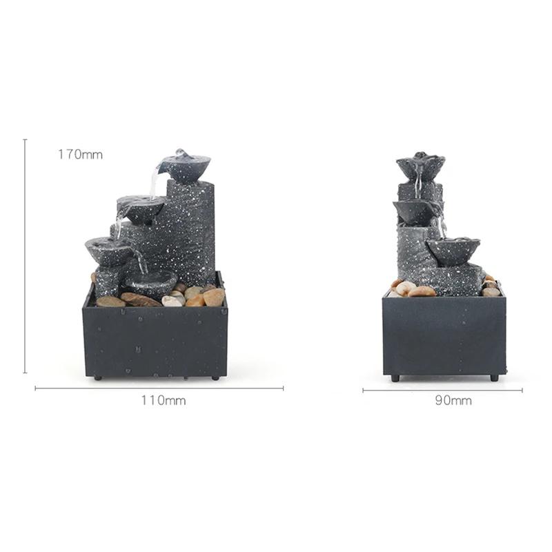 Çeşme Şelale Sahnesi Masa Üstü Feng Shui Meditasyon Şelalesi
