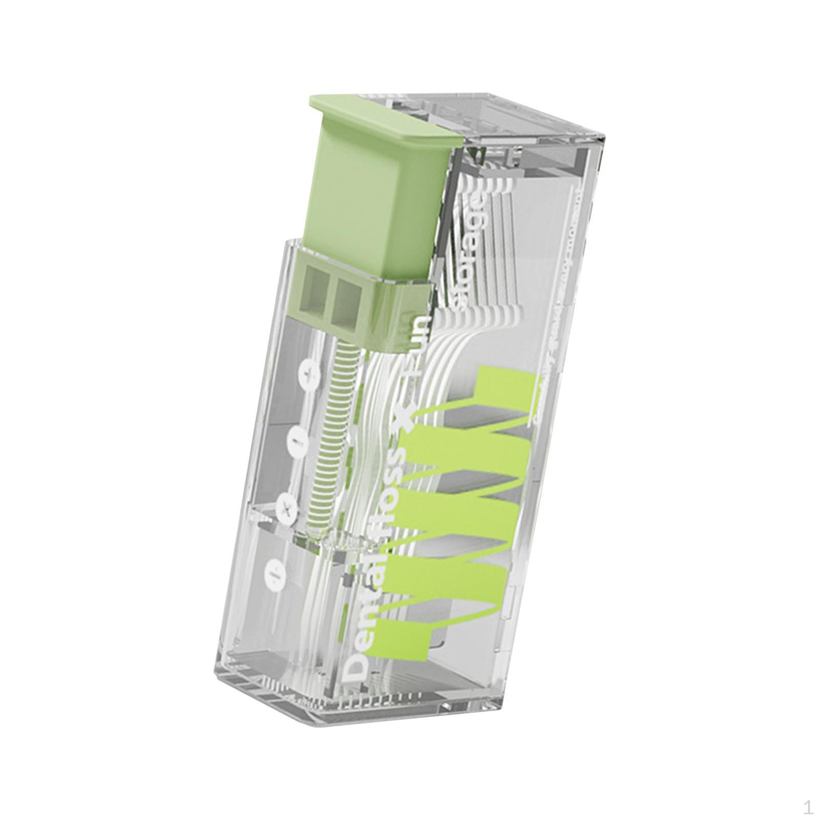 

Floss Dispenser Sticks Holder Popup Household Multipurpose Toothpick Box зелений