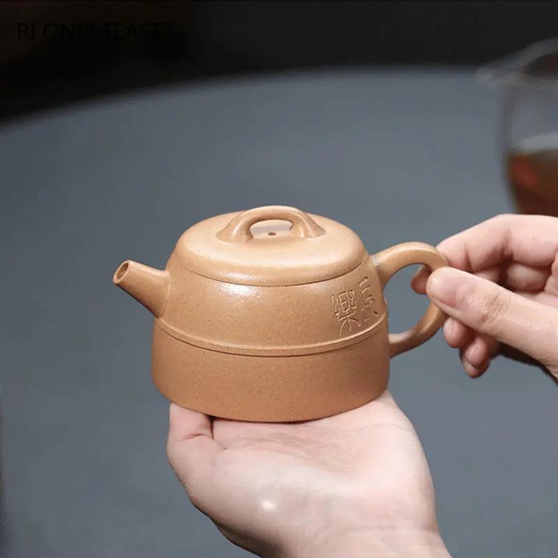 180ml Yixing Purple Clay Teapot Beauty Tea Infuser Handmade Tea Pot Raw Ore Section Mud Kettle Chinese Zisha Tea Set Gifts